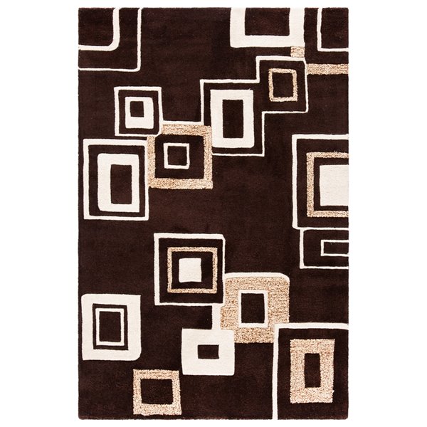 Safavieh Soho 5-ft x 8-ft Brown/Beige Rectangular Indoor Handcrafted Area Rug