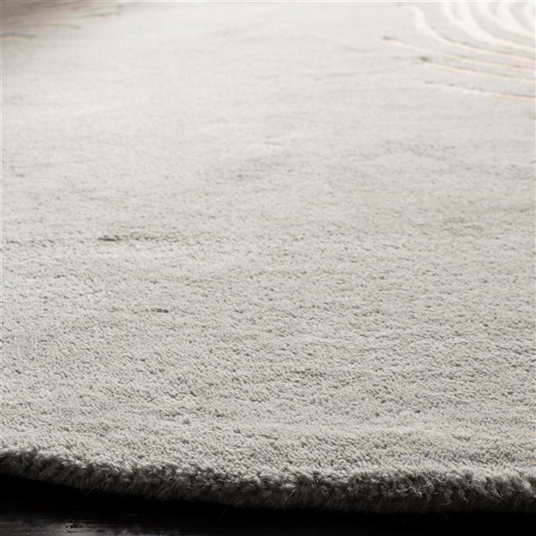 Safavieh Soho 8-ft x 8-ft Grey/Ivory Round Indoor Handcrafted Area Rug