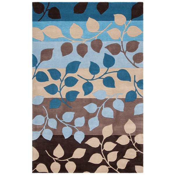 Safavieh Soho 4-ft x 6-ft Brown/Blue Rectangular Indoor Area Rug