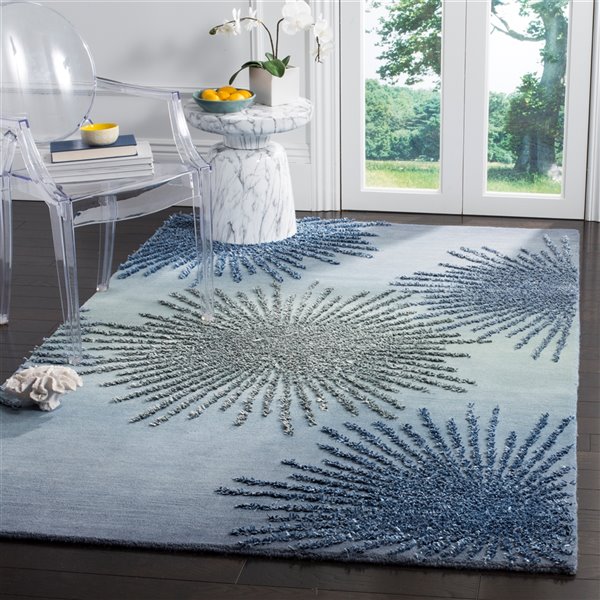 Safavieh Soho 6-ft x 9-ft Denim Rectangular Indoor Area Rug