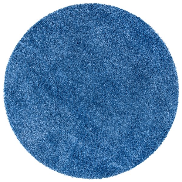 Safavieh Evolution Shag 7-ft x 7-ft Blue Round Indoor Area Rug