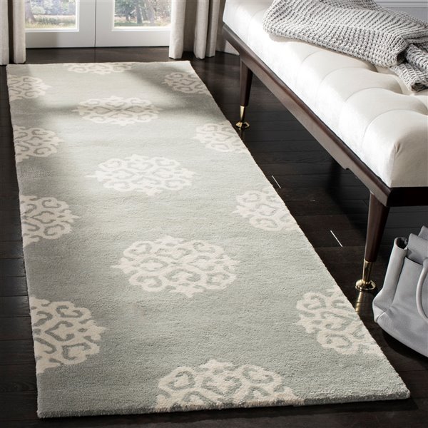 Safavieh Soho 2-ft x 14-ft Grey/Ivory Rectangular Indoor Area Rug