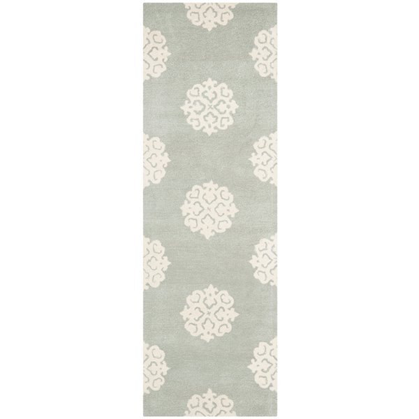 Safavieh Soho 2-ft x 14-ft Grey/Ivory Rectangular Indoor Area Rug