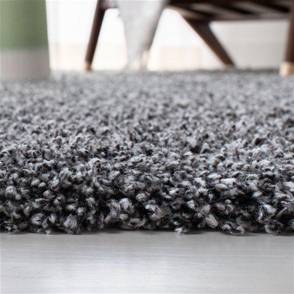 Safavieh Evolution Shag 8-ft x 10-ft Dark Grey Rectangular Indoor Area Rug