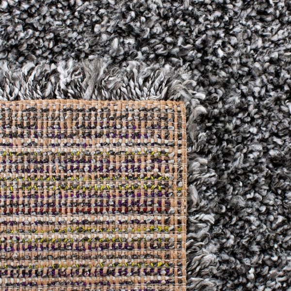 Safavieh Evolution Shag 8-ft x 10-ft Dark Grey Rectangular Indoor Area Rug