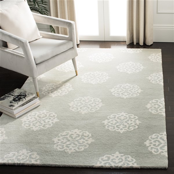 Safavieh Soho 6-ft x 6-ft Grey/Ivory Square Indoor Area Rug