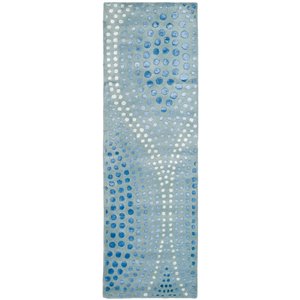 Safavieh Soho 2-ft x 12-ft Light Blue Rectangular Indoor Handcrafted Area Rug