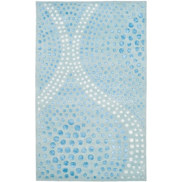 Safavieh Soho 5-ft x 8-ft Light Blue Rectangular Indoor Handcrafted ...
