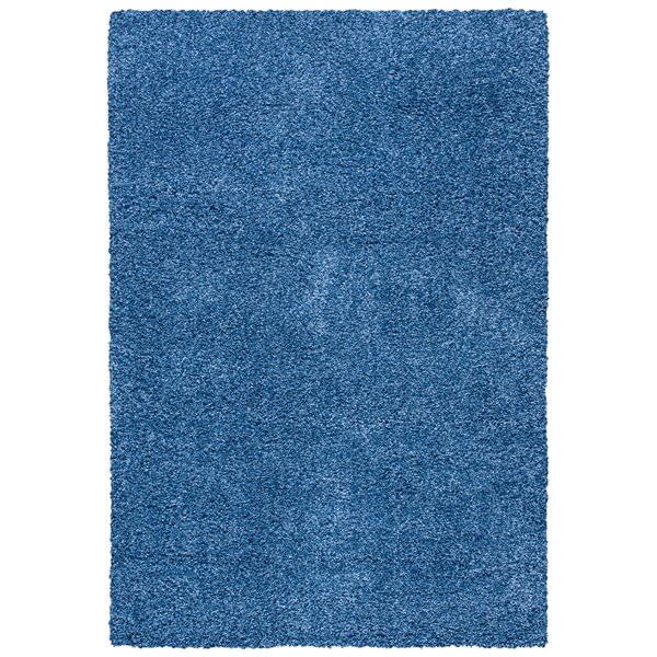 Safavieh Evolution Shag 5-ft x 8-ft Blue Rectangular Indoor Area Rug