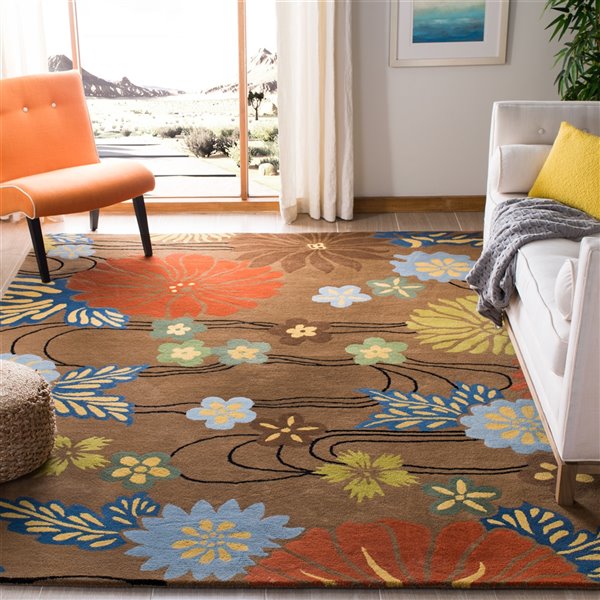 Safavieh Soho 8-ft x 10-ft Brown Rectangular Indoor Area Rug