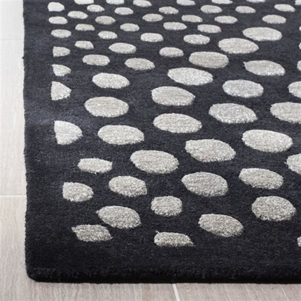 Safavieh Soho 3-ft x 4-ft Dark Grey Rectangular Indoor Handcrafted Area Rug