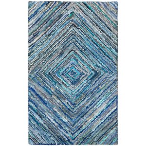 Safavieh Nantucket 4-ft x 6-ft Rectangular Indoor Handcrafted Area rug in Blue