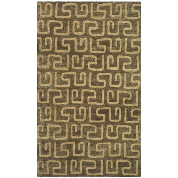 Safavieh Soho 4-ft x 6-ft Brown/Gold Rectangular Indoor Handcrafted Area Rug