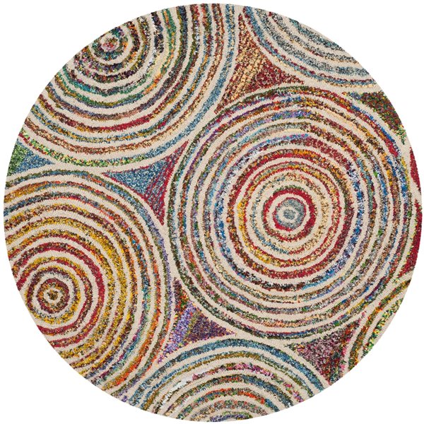 Safavieh Nantucket 4-ft x 4-ft Beige Round Indoor Area Rug