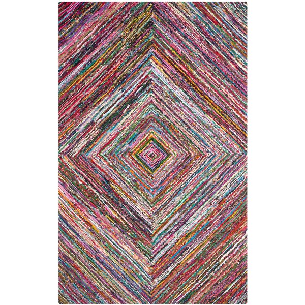 Safavieh Nantucket 4-ft x 6-ft Multi Rectangular Handcrafted Area rug - Indoor