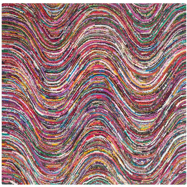 Safavieh Nantucket 6-ft x 6-ft Multi Square Handcrafted Area rug - Indoor