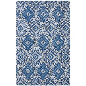 Tapis décoratif d'intérieur rectangulaire bleu marine/beige Aspen par Safavieh de style éclectique, 8 pi x 10 pi
