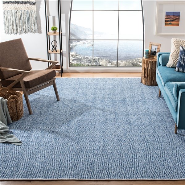 Safavieh Nantucket 5-ft x 8-ft Blue Rectangular Indoor Handcrafted Area Rug