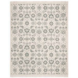 Tapis décoratif d'intérieur rectangulaire vert/gris Aspen par Safavieh de style éclectique, 8 pi x 10 pi