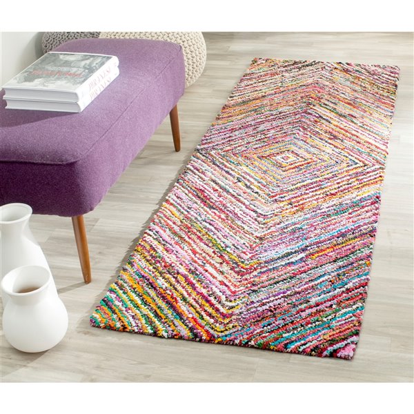 Safavieh Nantucket 2.3-ft x 4-ft Multi Rectangular Handcrafted Throw rug - Indoor