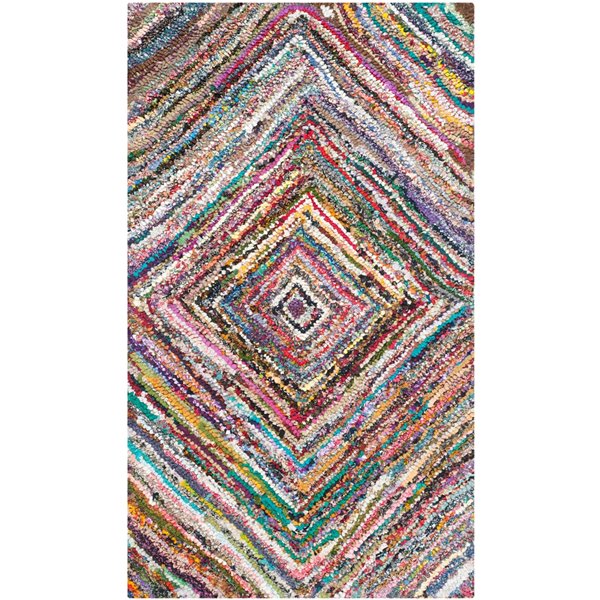 Safavieh Nantucket 2.3-ft x 4-ft Multi Rectangular Handcrafted Throw rug - Indoor