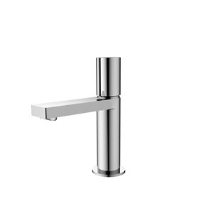 Stylish Single Handle Modern Bathroom Faucet Basin Sink Faucet in Polished Chrome Finish