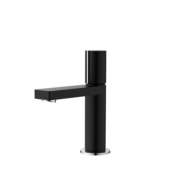 Image of Stylish | Single Handle Modern Bathroom Faucet Basin Sink Faucet In Matte Black Finish, Brass | Rona