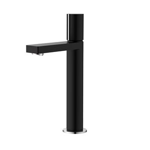 Stylish Single Hole Single-Handle Vessel Bathroom Faucet in Matte Black