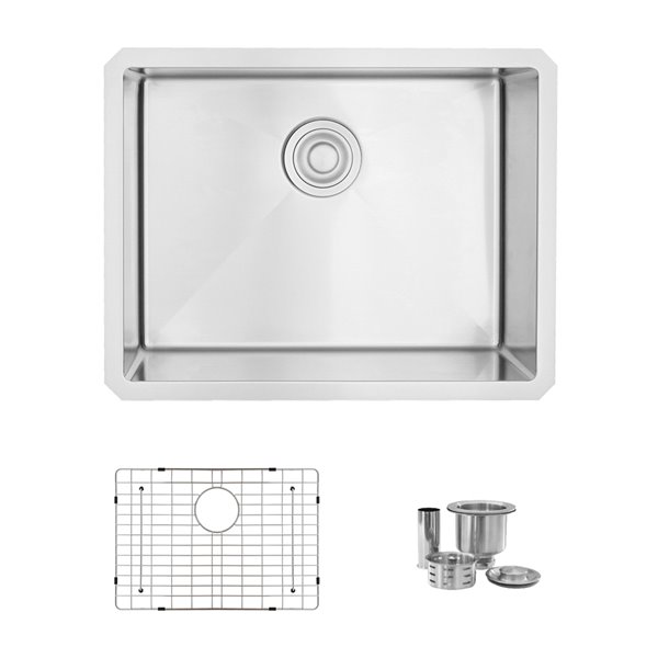 Évier de cuisine simple sous plan Styluxe Citrine de Stylish en acier inoxydable 23 po x 18 po