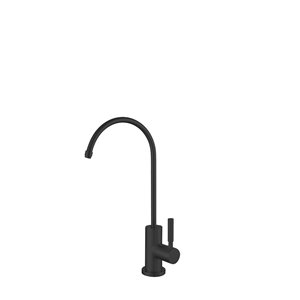 Stylish Lodi Matte Black 1-Handle Deck Mount High-Arc Handle/Lever Kitchen Faucet