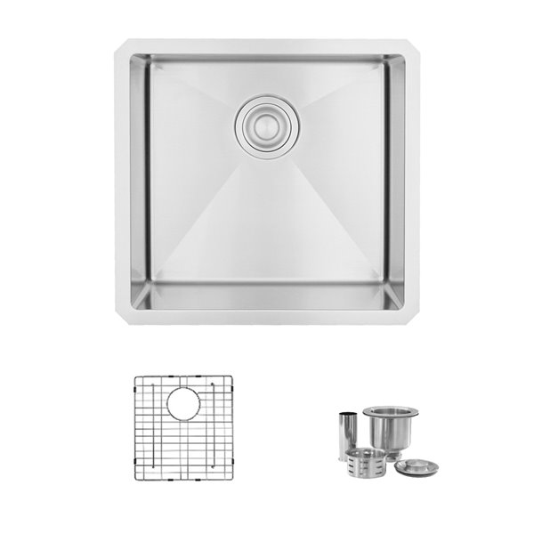 Évier de cuisine simple sous plan Styluxe Aqua de Stylish, 19 po x 18 po