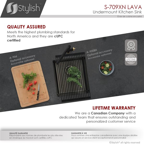 Stylish 16 inch Graphite Black Single Bowl Undermount Stainless Steel Bar Sink with Grid and Basket Strainer