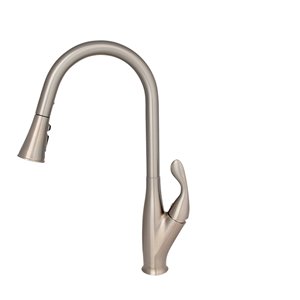 Robinet de cuisine à arc élevé Sabana par Stylish avec 1 poignée/levier, nickel brossé