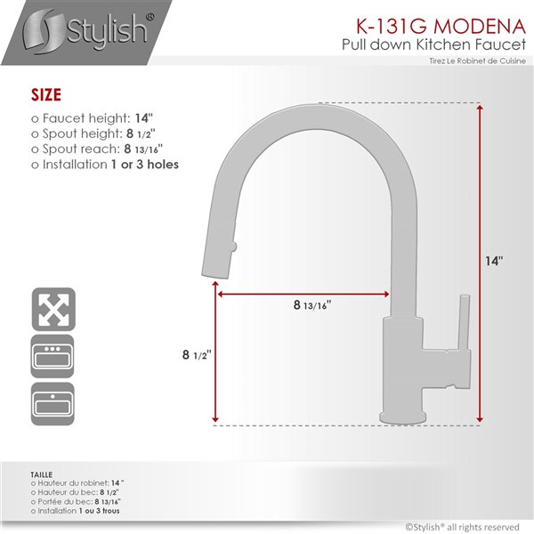 Industrial Single Hole Lever Handle Deck Mount 6-inch Arched Spout