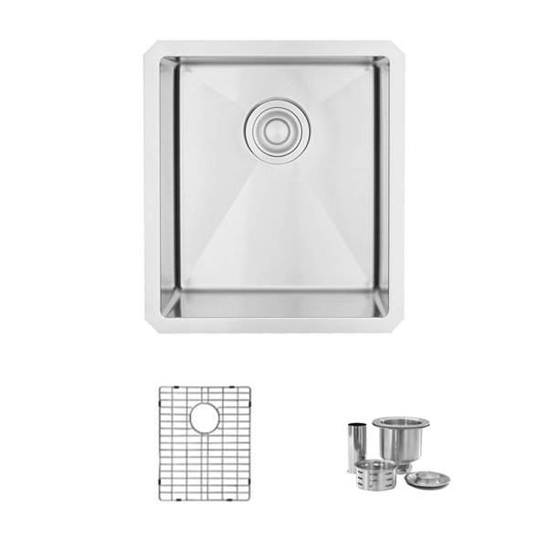 Évier de cuisine simple sous plan Styluxe Lava de Stylish, 16 po x 18 po