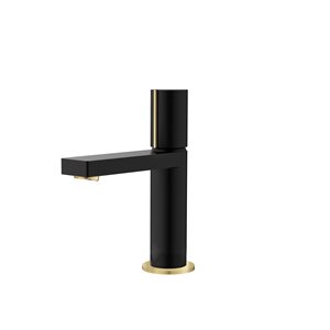 Stylish Single Handle Modern Bathroom Faucet Basin Sink Faucet in Matte Black