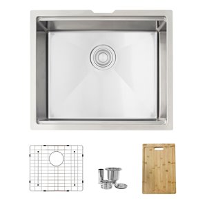 Évier de cuisine simple sous plan Versa de Stylish avec station de travail, 22 po x 19 po