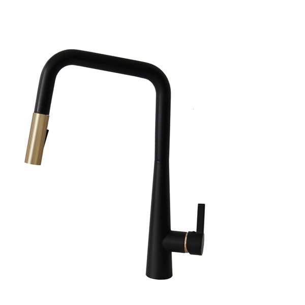 Stylish Turin Gold 1-Handle Deck Mount High-Arc Handle/Lever Kitchen Faucet