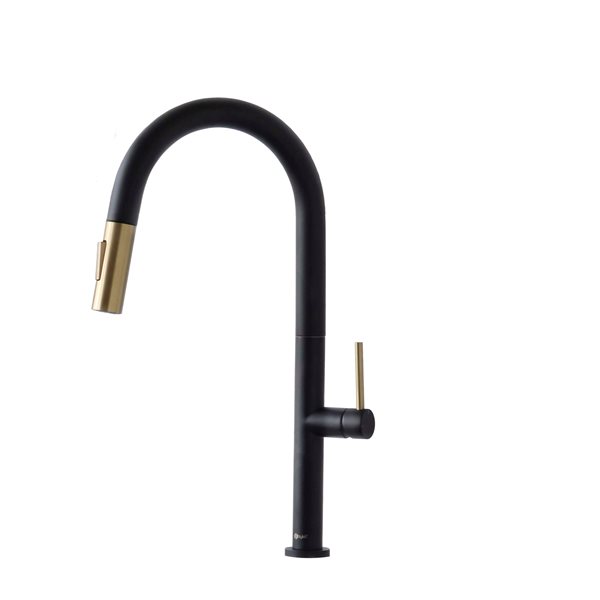 Stylish Catiana Gold 1-Handle Deck Mount High-Arc Handle/Lever Kitchen Faucet