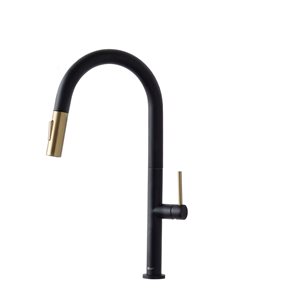 Stylish Catiana Gold 1-Handle Deck Mount High-Arc Handle/Lever Kitchen Faucet