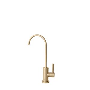 Stylish Lodi Gold 1-Handle Deck Mount High-Arc Handle/Lever Kitchen Faucet
