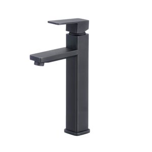 Robinet pour lavabo de salle de bain noir mat à 1 poignée Daysi par Stylish avec plaque de finition