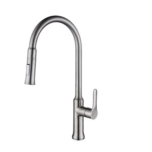 Stylish Forli Stainless Steel 1-Handle Deck Mount High-Arc Handle/Lever Kitchen Faucet