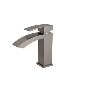 Stylish Modern Single Handle Brushed Nickel Bathroom Faucet