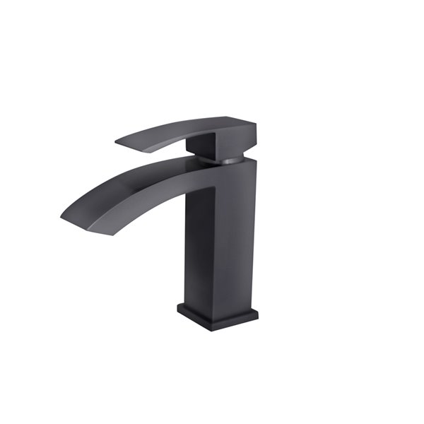 Stylish Modern Single Handle Matte Black Bathroom Faucet