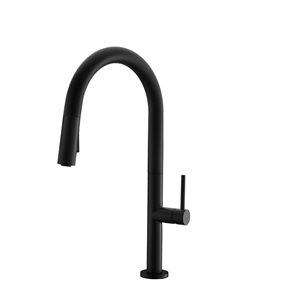 Stylish Catiana Matte Black 1-Handle Deck Mount High-Arc Handle/Lever Kitchen Faucet
