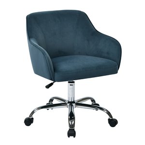 OSP Home Furnishings Bristol Blue Contemporary Ergonomic Adjustable Height Swivel Task Chair