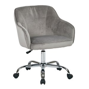 OSP Home Furnishings Bristol Grey Contemporary Ergonomic Adjustable Height Swivel Task Chair