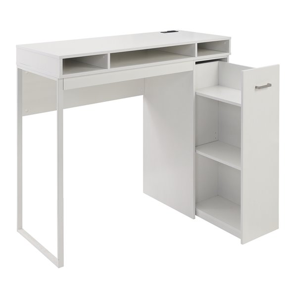 OSP Home Furnishings Ravel 34.38-in White Modern/Contemporary Standing Desk