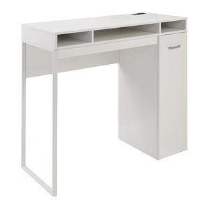 Bureau de travail debout blanc Ravel de OSP Home Furnishings moderne/contemporain, 34,38 po